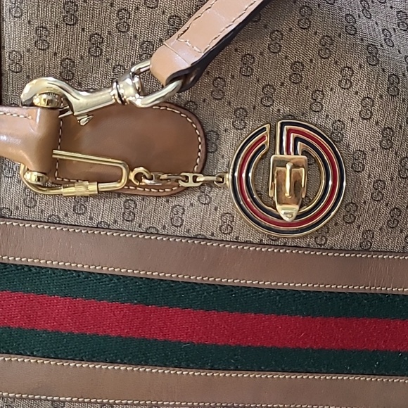 GUCCI~VERY RARE KEY CHAIN BAG CHARM ENAMEL-VINTAGE - Picture 7 of 11